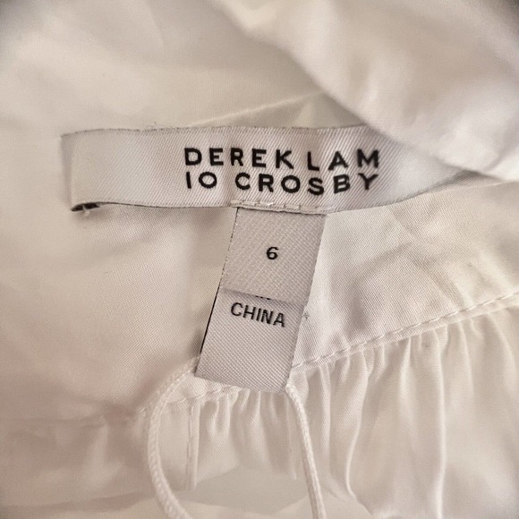 Derek Lam 10 Crosby Celeste Wrap Effect Cutout Poplin Maxi White Size 6 New - Picture 10 of 11